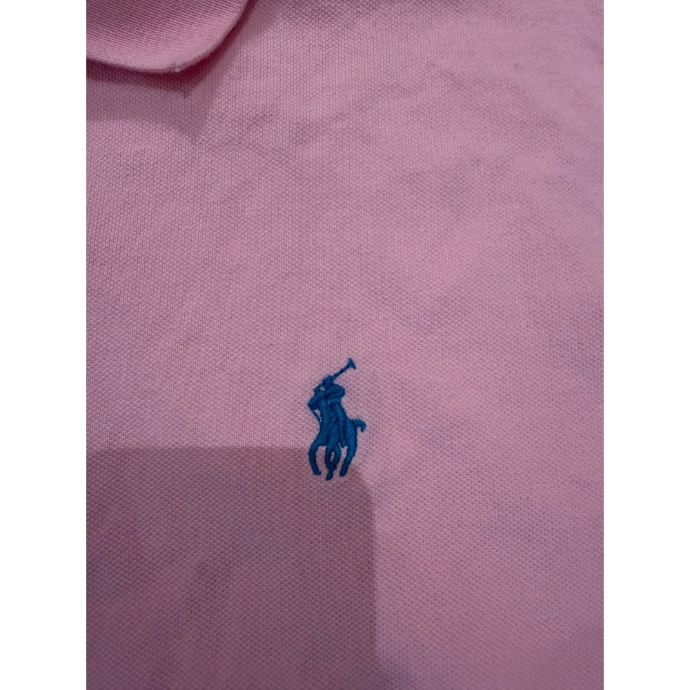Polo Ralph Lauren Polo Shirt Mens XL Pink Custom Slim Fit Short Sleeve Cotton - Picture 4 of 7